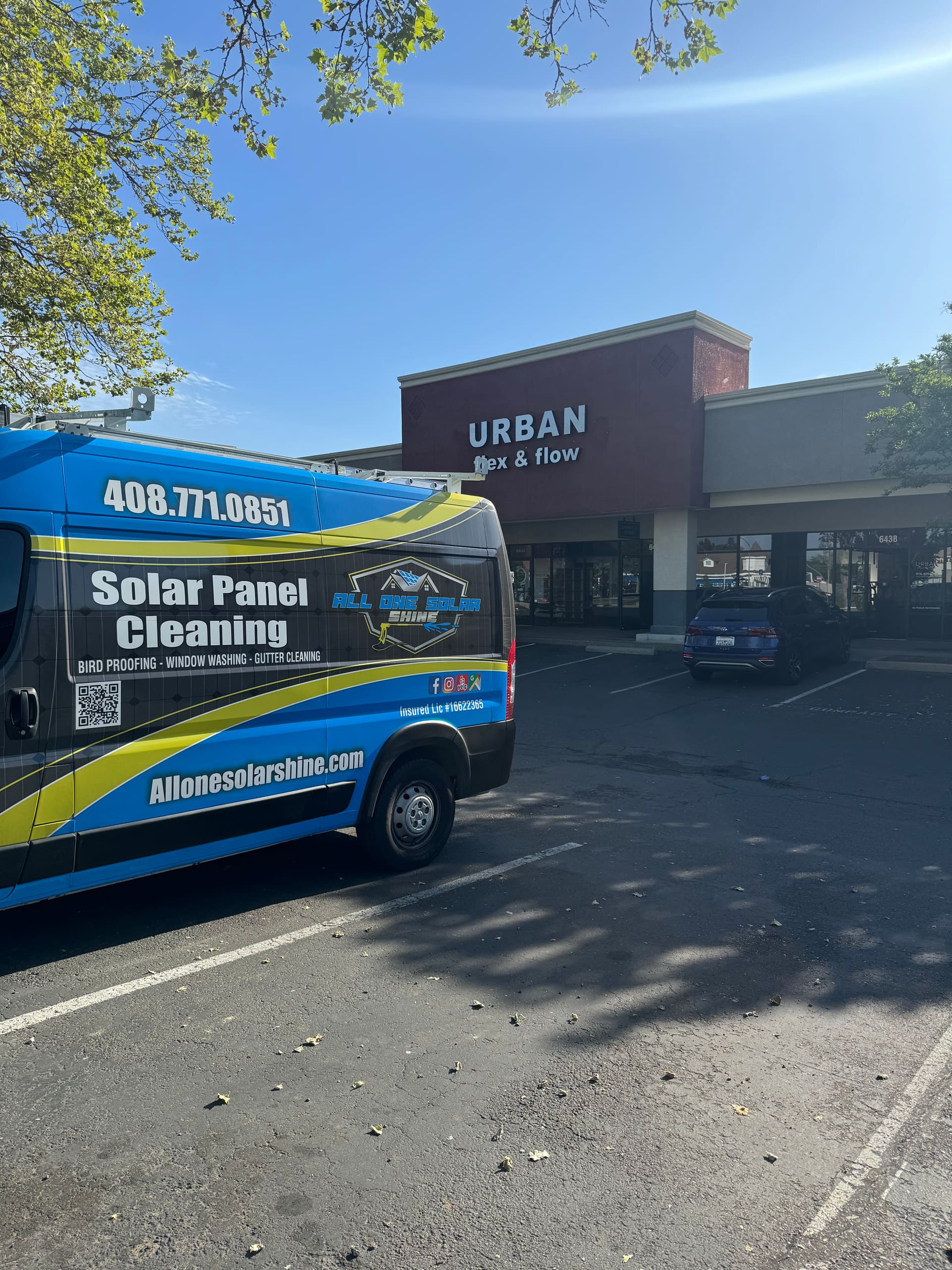 All One Solar Shine wrapped service van
